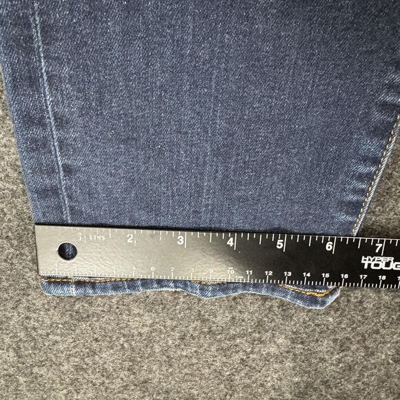 Tory Burch Jeans Womens 29 Blue Straight Leg Stretch Denim Logo Mid Rise - Picture 7 of 13